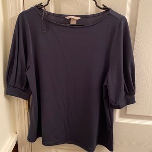 H&M Black capped sleeve blouse